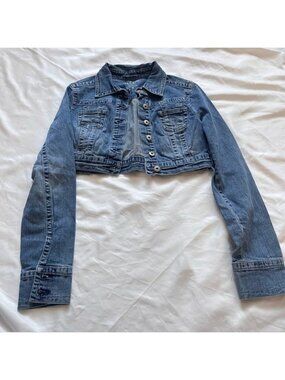 Garage Y2K Cropped Stretch Denim Jean Jacket Medium